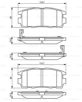 Купити 0986494251 Bosch Задні колодки