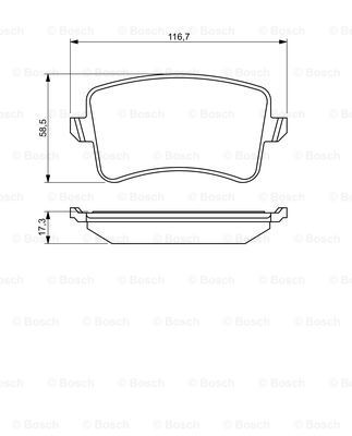 Задні гальмівні колодки 0986494254 Bosch