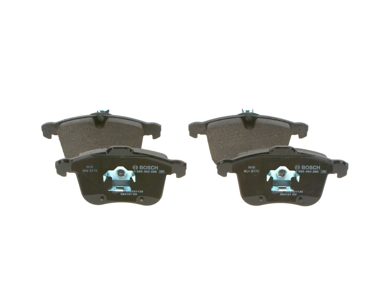 Купити 0986494280 Bosch Колодки гальмівні передні, дискові