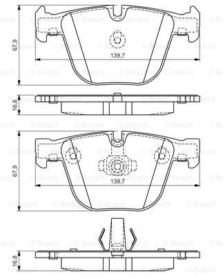 Задні гальмівні колодки 0986494294 Bosch