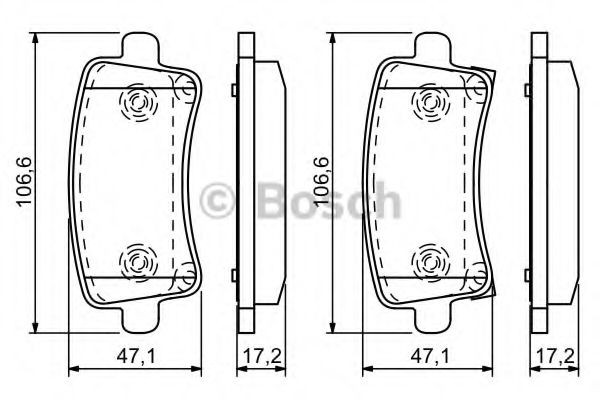 Задні гальмівні колодки Bosch 0986494297 ціна, від 28.62 USD