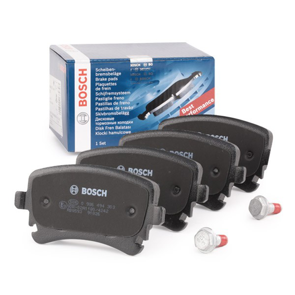 0986494303 Bosch Колодки гальмівні задні, дискові