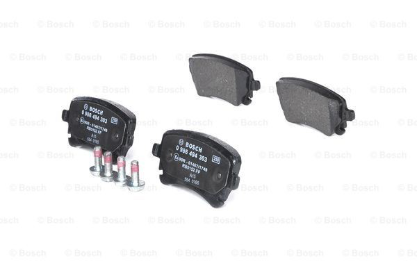 Задні гальмівні колодки 0986494303 Bosch