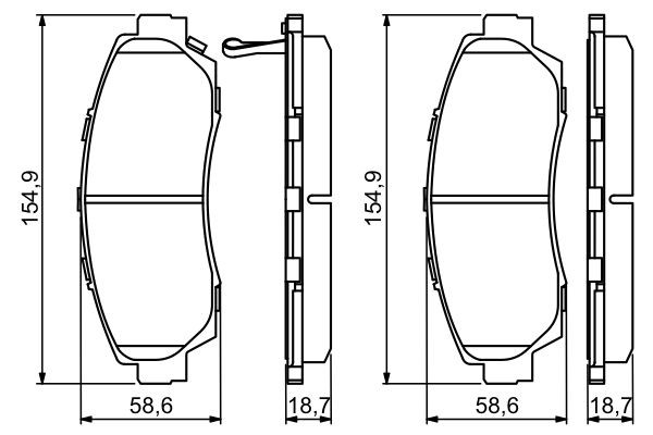 Купити 0986494308 Bosch Колодки гальмівні передні, дискові