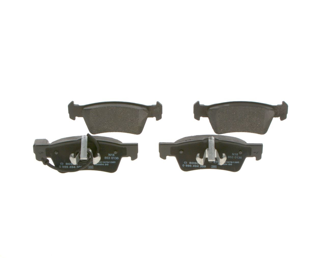 Задні гальмівні колодки Bosch 0986494309 ціна, від 37.86 USD