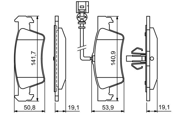 Задні гальмівні колодки 0986494309 Bosch