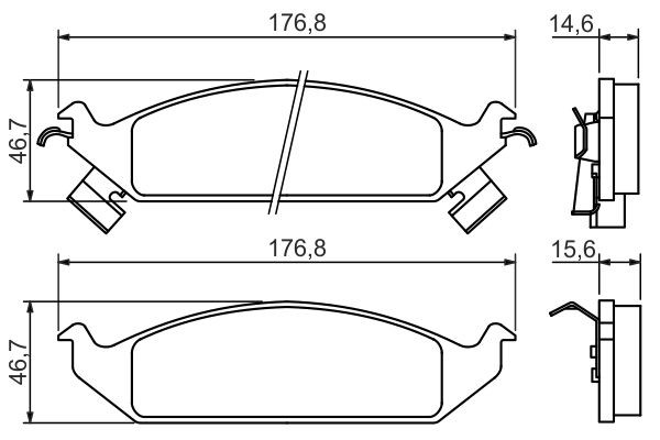 Купити 0986494313 Bosch Колодки гальмівні передні, дискові