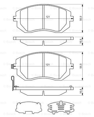 Купити 0986494315 Bosch Колодки гальмівні передні, дискові