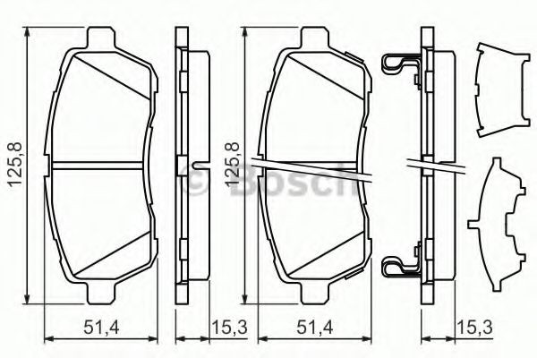 Купити 0986494321 Bosch Колодки гальмівні передні, дискові