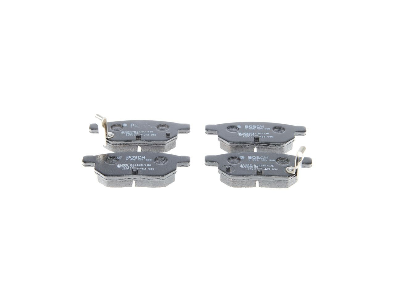 0986494328 Bosch Колодки гальмівні задні, дискові