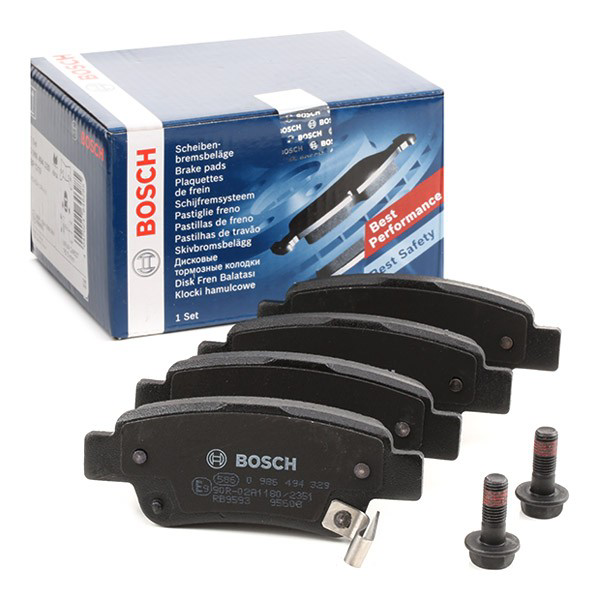 0986494329 Bosch Колодки гальмівні задні, дискові