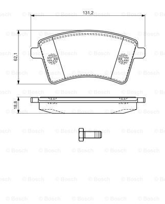 Купити 0986494332 Bosch Колодки гальмівні передні, дискові