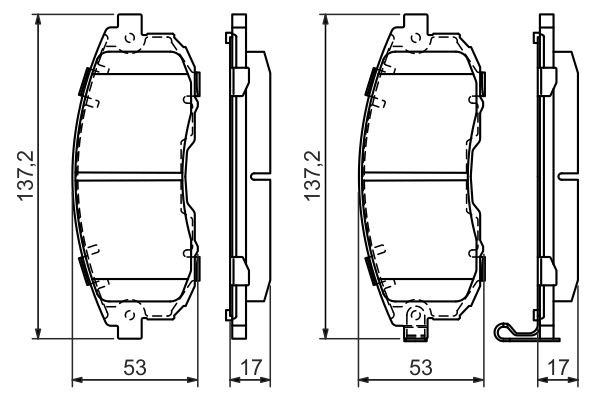 Купити 0986494337 Bosch Колодки гальмівні передні, дискові