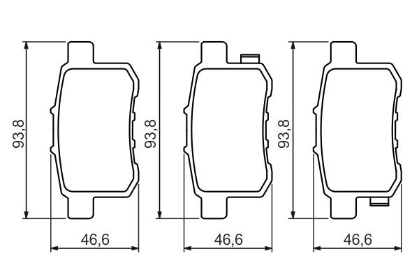 0986494338 Bosch Колодки гальмівні задні, дискові