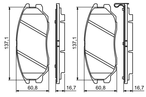 Гальмівні колодки Bosch 0986494347 ціна, від 38.55 USD