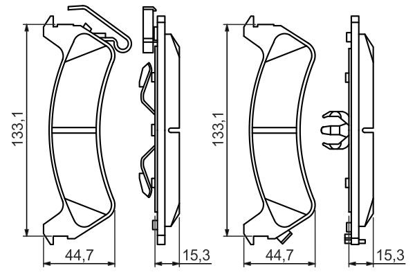 Задні гальмівні колодки 0986494348 Bosch