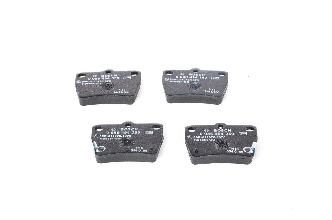 0986494350 Bosch Колодки гальмівні задні, дискові