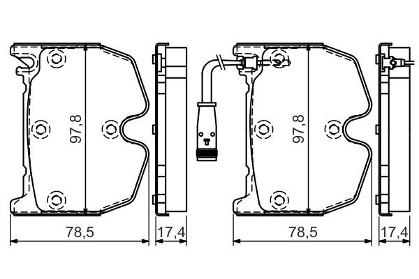 Гальмівні колодки Bosch 0986494364 ціна, від 52.74 USD