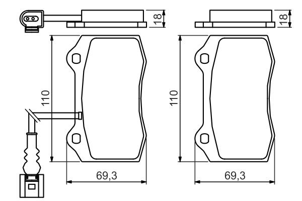 Передні тормозні колодки 0986494367 Bosch