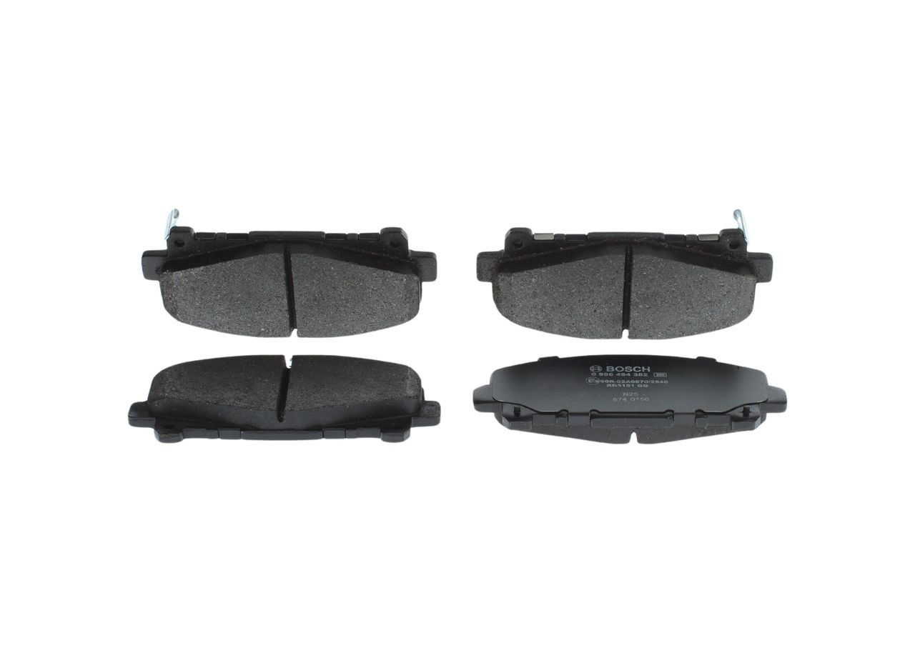 0986494382 Bosch Передні гальмівні колодки
