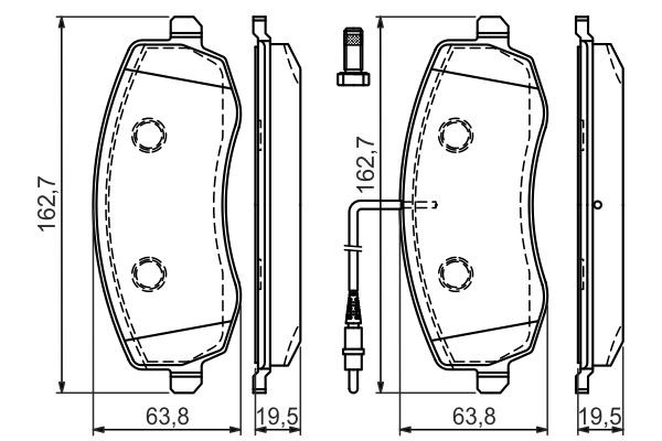Купити 0986494385 Bosch Колодки гальмівні передні, дискові
