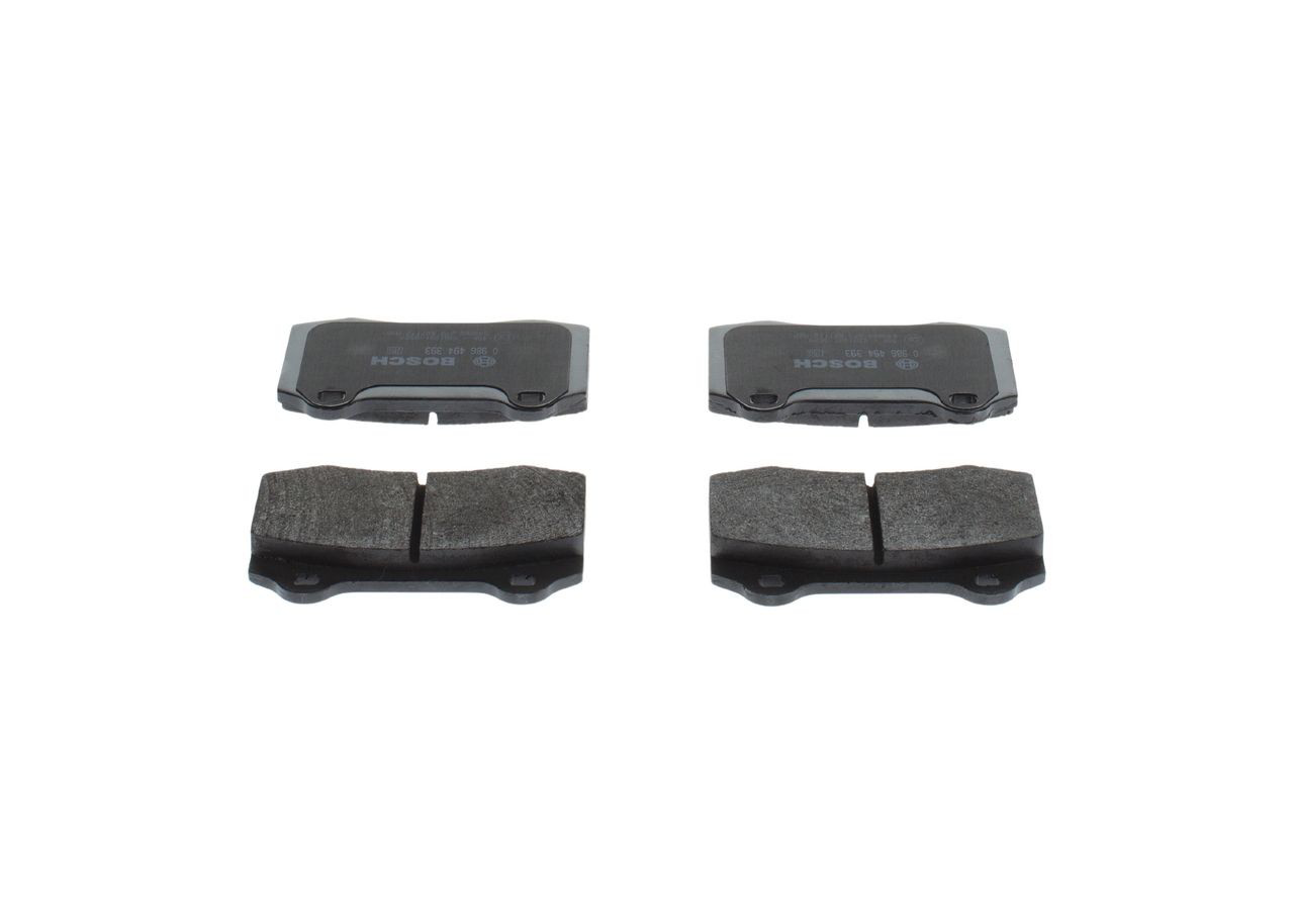 0986494393 Bosch Колодки гальмівні задні, дискові