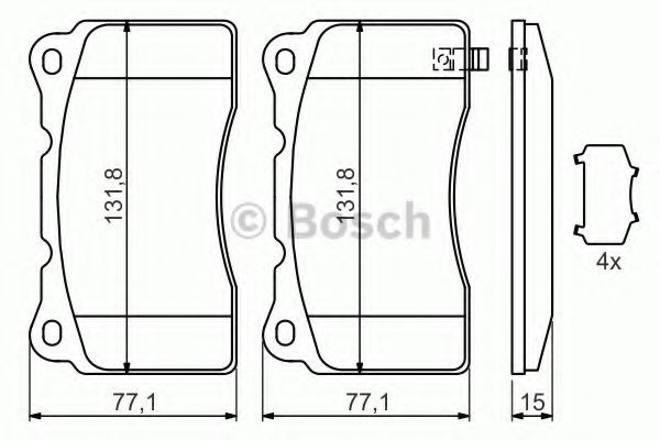 Гальмівні колодки Bosch 0986494395 ціна, від 47.98 USD