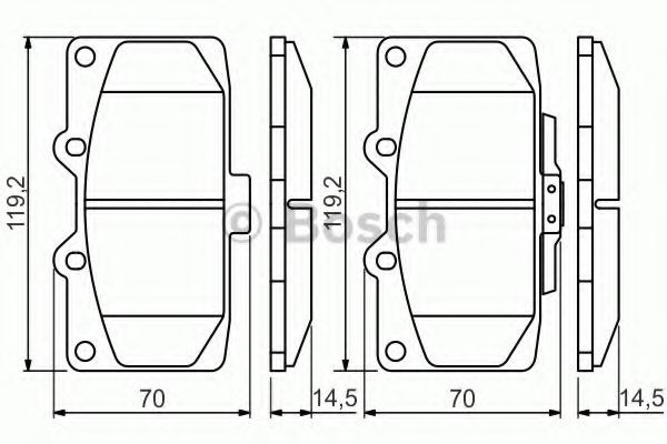 0986494398 Bosch Передні гальмівні колодки