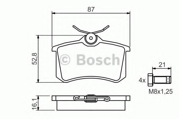 Купити 0986494399 Bosch Задні колодки