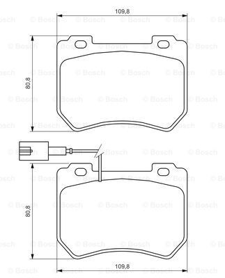 0986494402 Bosch Передні гальмівні колодки