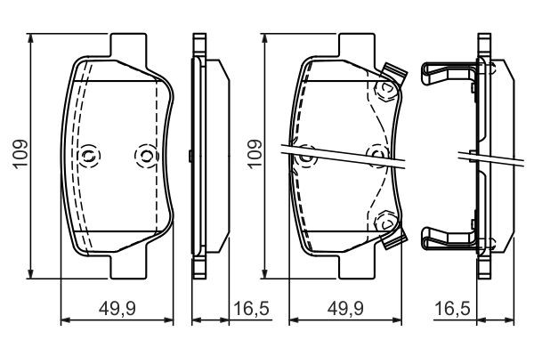 Купити 0986494403 Bosch Задні колодки