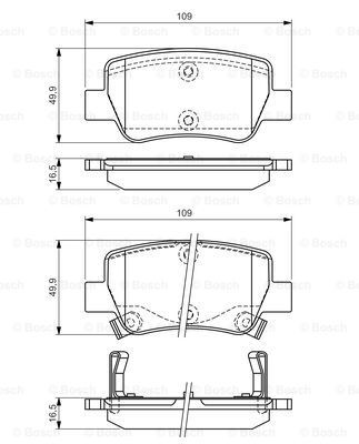 Купити 0986494403 Bosch Задні колодки