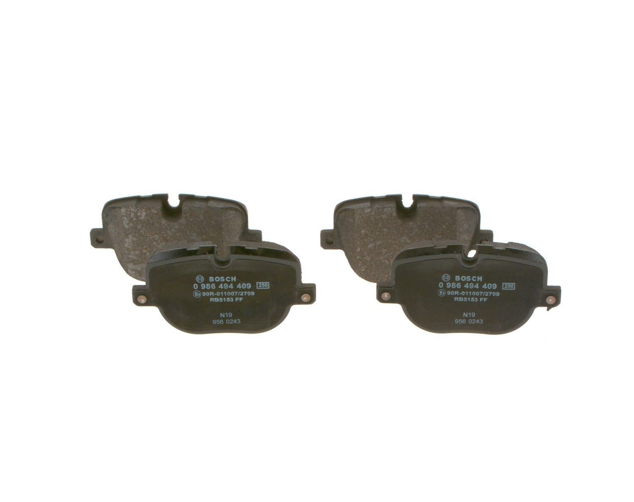 0986494409 Bosch Колодки гальмівні задні, дискові