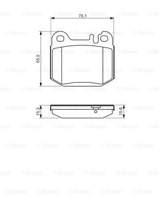 Задні гальмівні колодки 0986494410 Bosch