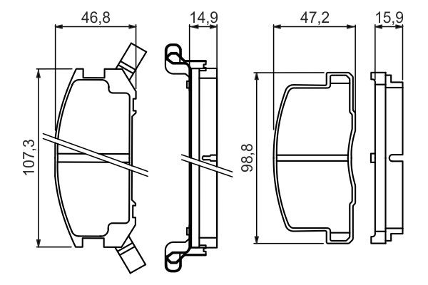 Задні гальмівні колодки Bosch 0986494412 ціна, від 18.65 USD