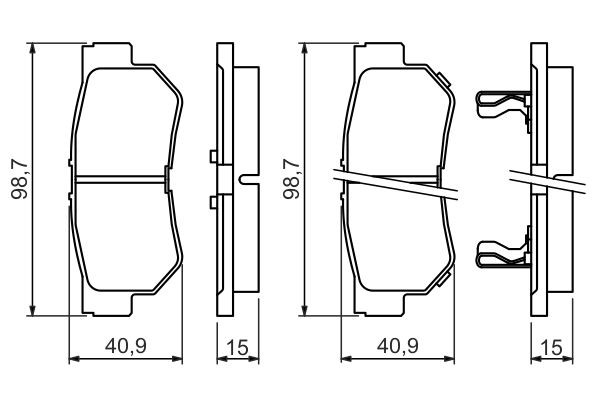 Задні дискові колодки Bosch 0986494417
