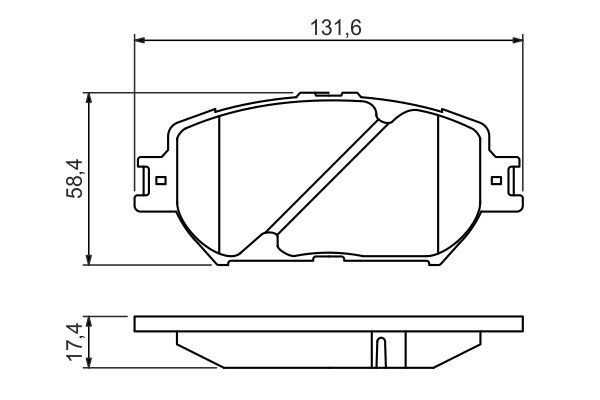 Купити 0986494418 Bosch Колодки гальмівні передні, дискові