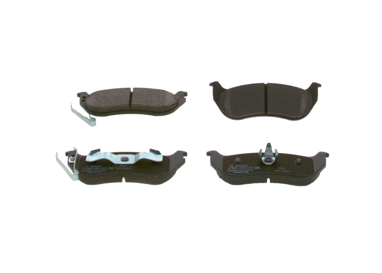 0986494419 Bosch Колодки гальмівні задні, дискові