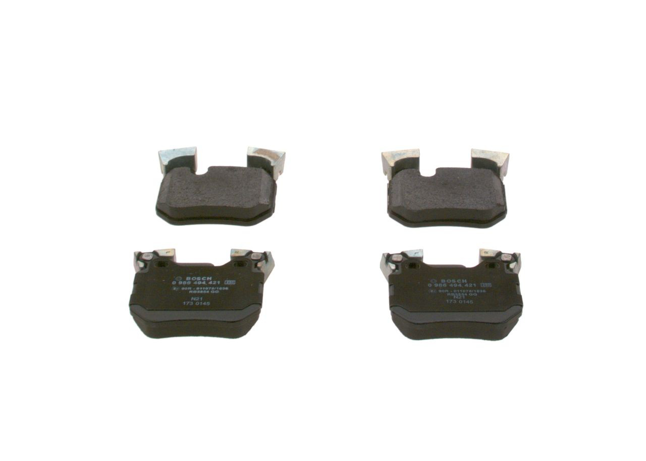 0986494421 Bosch Колодки гальмівні задні, дискові