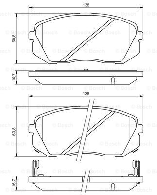 Купити 0986494422 Bosch Колодки гальмівні передні, дискові