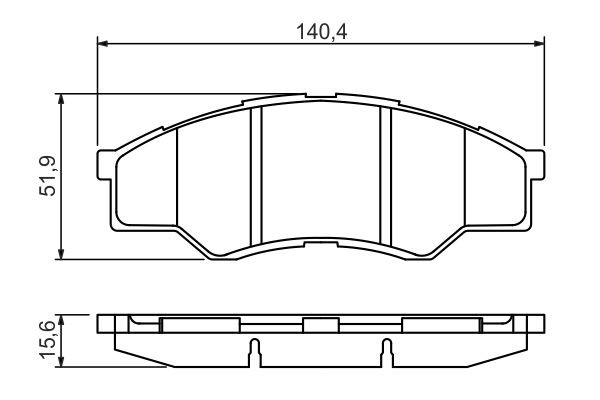 Купити 0986494425 Bosch Колодки гальмівні передні, дискові