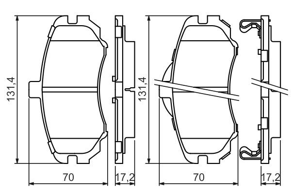 0986494426 Bosch Передні гальмівні колодки