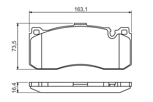 Передні тормозні колодки 0986494428 Bosch