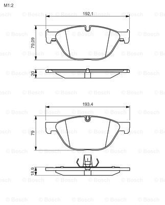 0986494429 Bosch Передні гальмівні колодки
