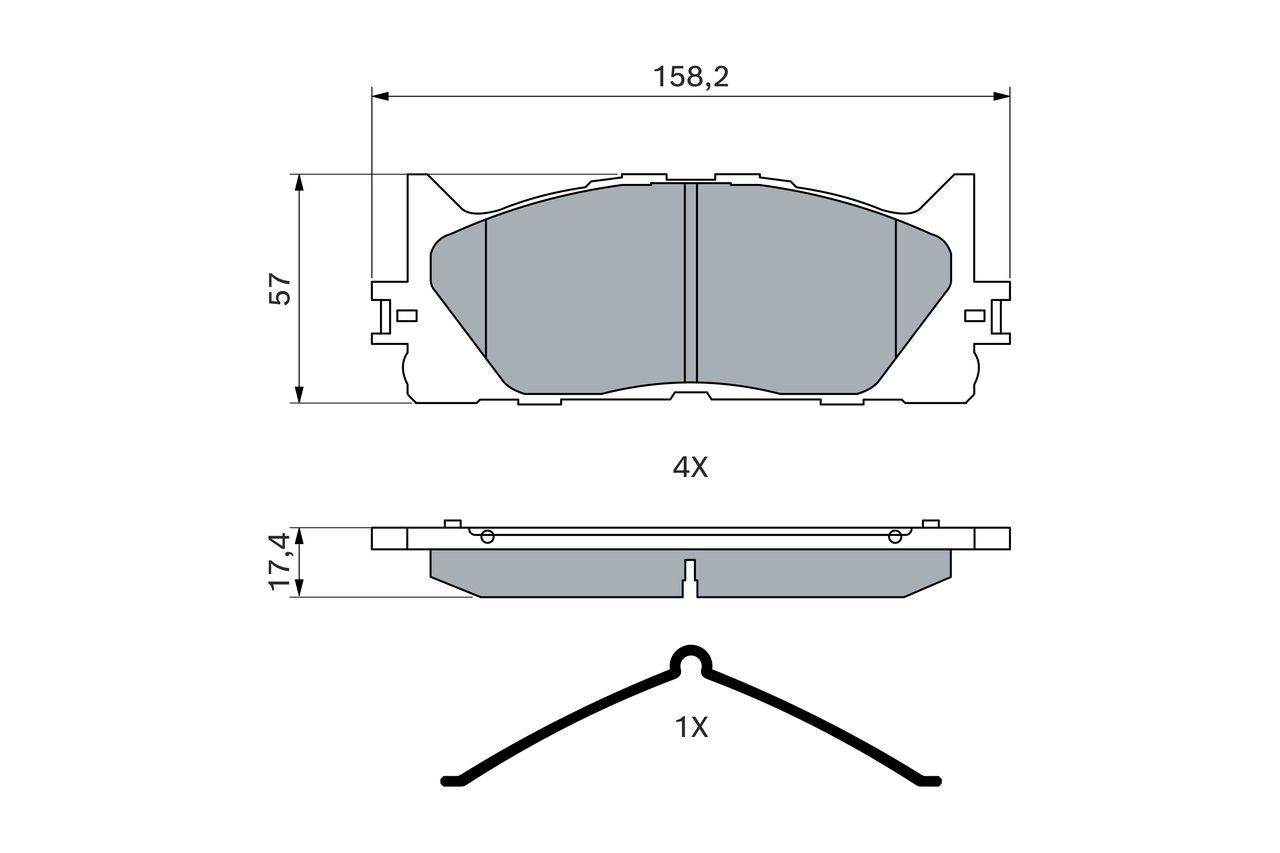 Гальмівні колодки Bosch 0986494430 ціна, від 31.67 USD