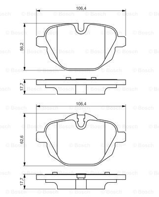 0986494432 Bosch Колодки гальмівні задні, дискові