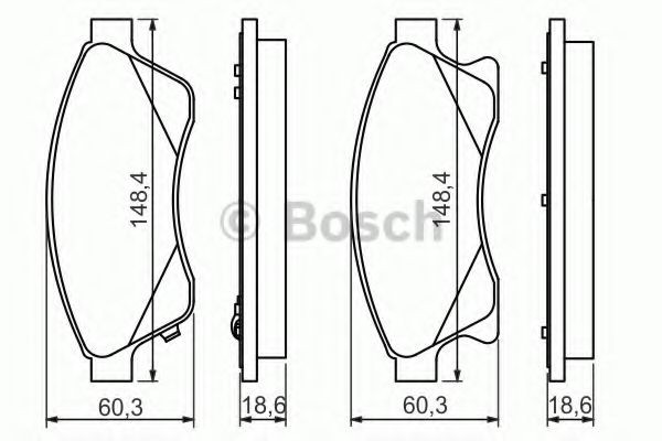 Купити 0986494433 Bosch Колодки гальмівні передні, дискові