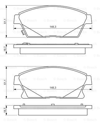 Передні тормозні колодки 0986494434 Bosch