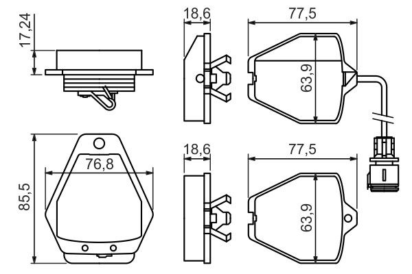 0986494436 Bosch Передні гальмівні колодки