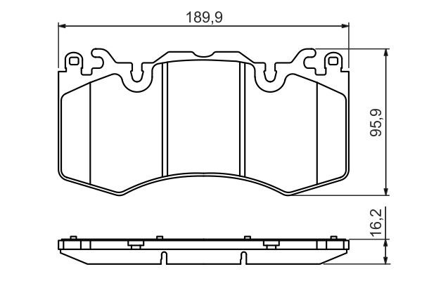 Передні тормозні колодки 0986494440 Bosch